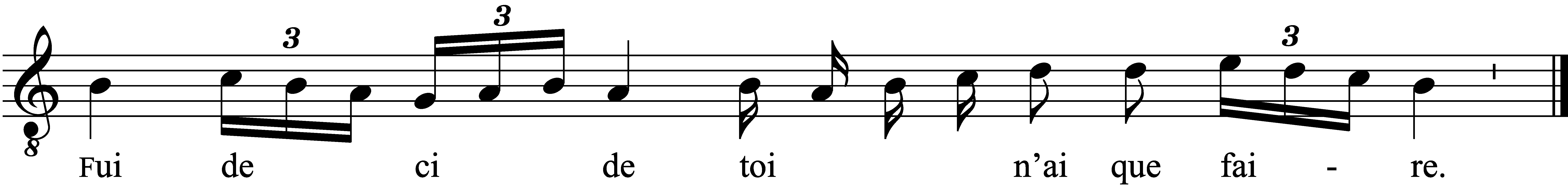 Refrain musical notation